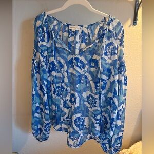 Lovestitch Blue and White Floral Blouse
